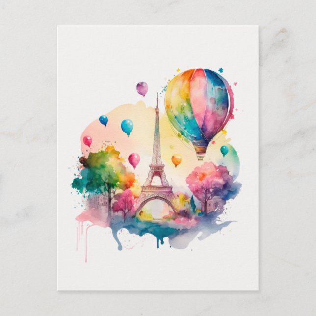 Paris france  holiday postcard (Front)