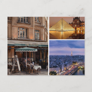 Paris France Invitation Postcard