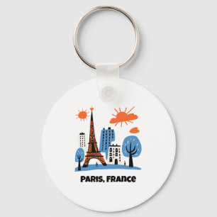Paris France Kids Europe Vacation Souvenir Boys Gi Key Ring