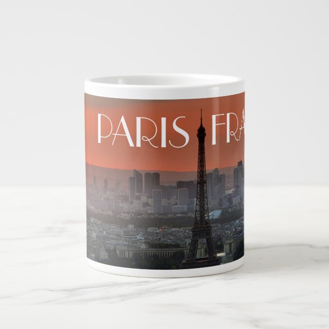 Paris France Large Coffee Mug (Front)