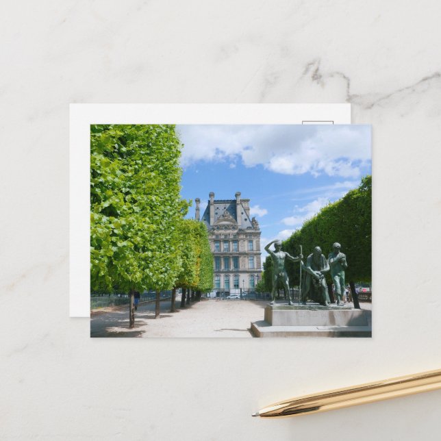 Paris. France. Louvre Postcard (Front/Back In Situ)