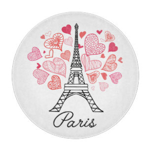 Paris, France Love Cutting Board