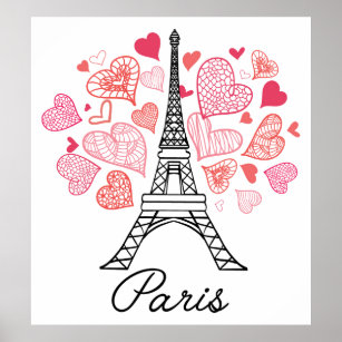 Paris, France Love Poster