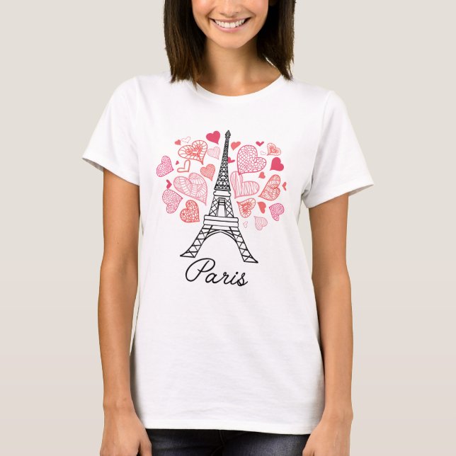 Paris, France Love T-Shirt (Front)