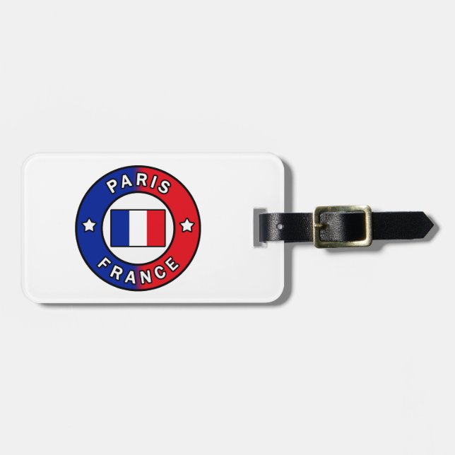 Paris France Luggage Tag (Front Horizontal)