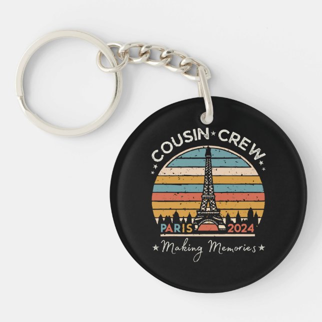 Paris France Making Memories 2024 Key Ring (Front)