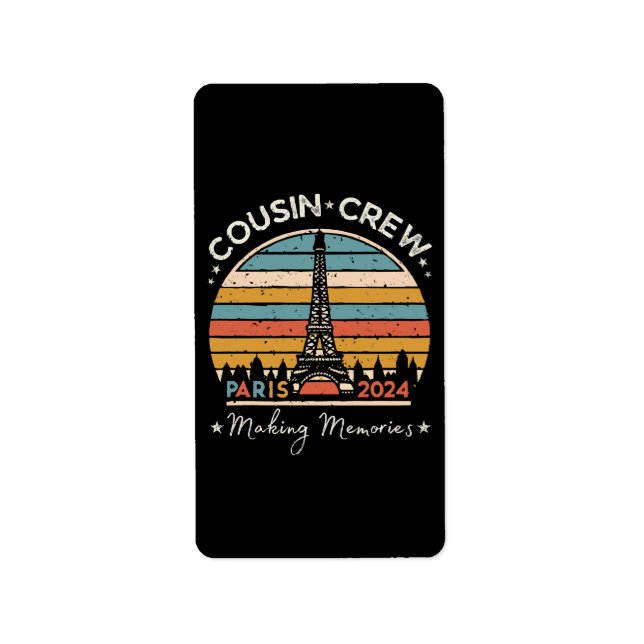 Paris France Making Memories 2024 Label (Front)