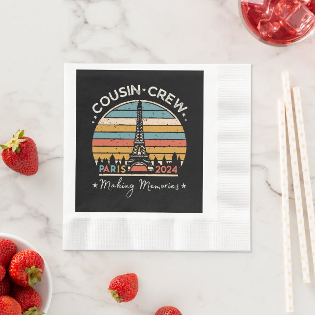 Paris France Making Memories 2024 Napkin (Insitu)