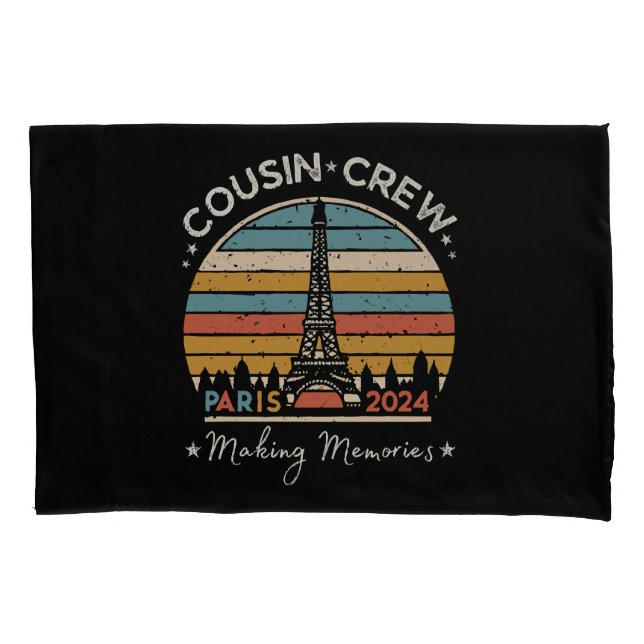 Paris France Making Memories 2024 Pillowcase (Front)
