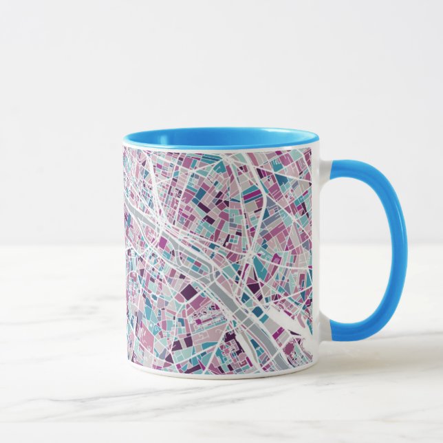 Paris France Map Mug (Right)