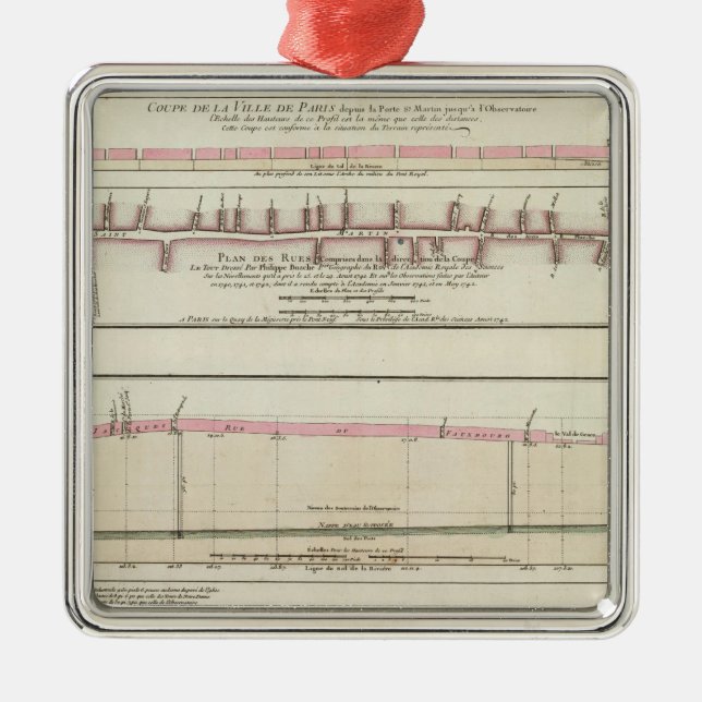 Paris, France Metal Tree Decoration (Front)