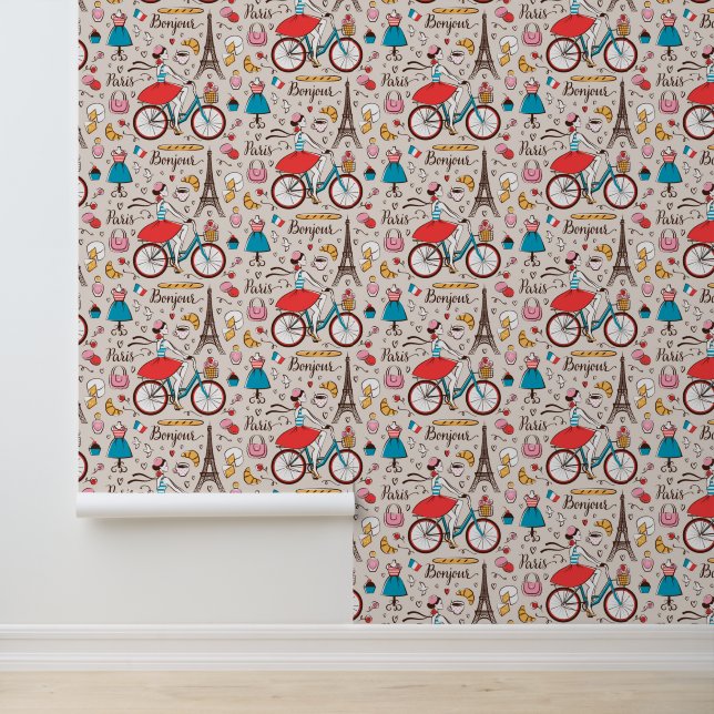 Paris France Pattern Wallpaper (Application)