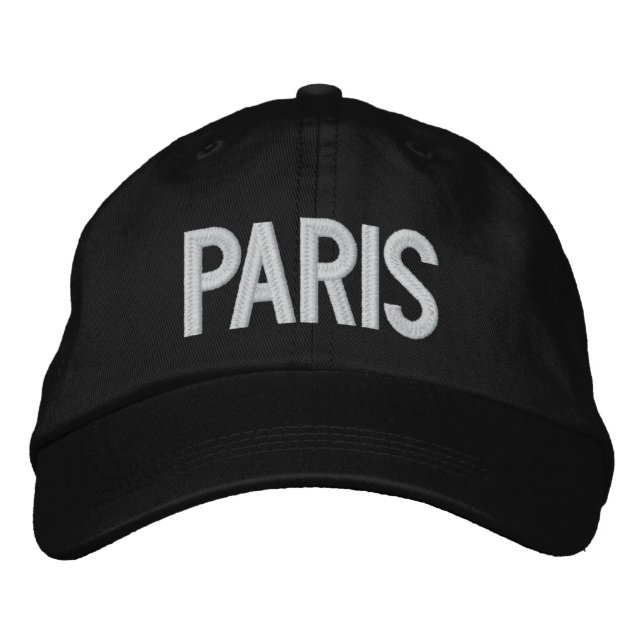 Paris France Personalised Adjustable Hat (Front)