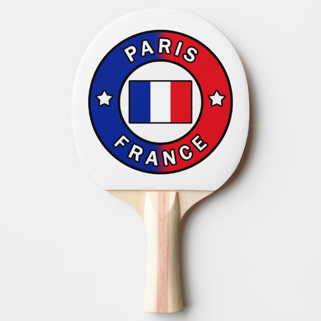 Paris France Ping Pong Paddle (Front)