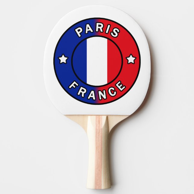 Paris France Ping Pong Paddle (Front)