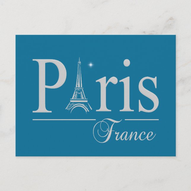 Paris France postcard, customise Postcard (Front)