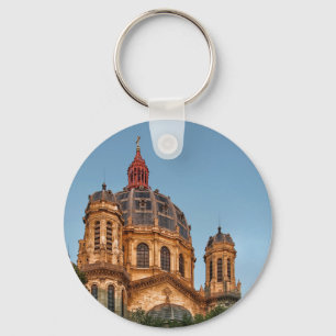 Paris France Saint Augustin Landmark Historic Sky Key Ring