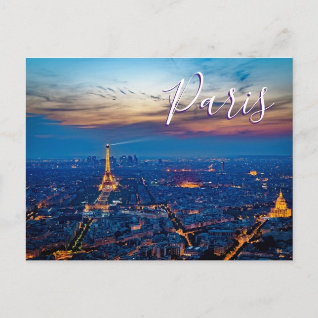 Paris France Scenic City Scape Postcard (Front)