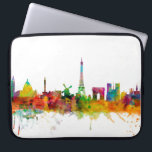 Paris France Skyline Laptop Sleeve<br><div class="desc">Watercolor art print of the skyline of Paris,  France</div>