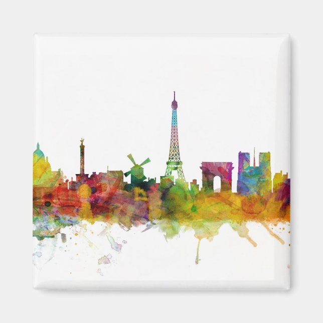 Paris France Skyline Magnet (Front)