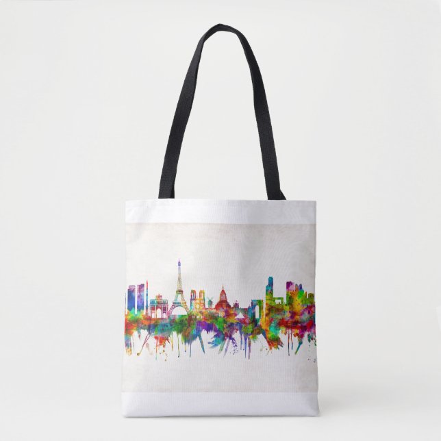 Paris France Skyline Tote Bag (Front)