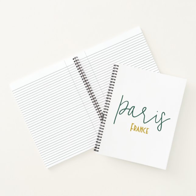 Paris, France Souvenir Notebook (Inside)