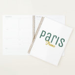 Paris, France Souvenir Planner<br><div class="desc">Celebrate your visit to Paris,  France with this minimalist travel souvenir design. Featuring clean typography and timeless style,  this design makes a perfect keepsake from your travels or a thoughtful gift for adventurers and wanderers who love this destination. Ideal for travelers,  explorers,  and anyone who loves Paris.</div>
