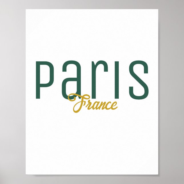 Paris, France Souvenir Poster (Front)