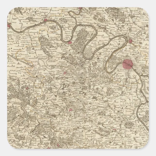 Paris France Square Sticker (Front)