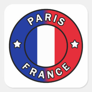 Paris France Square Sticker