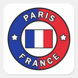 Paris France Square Sticker