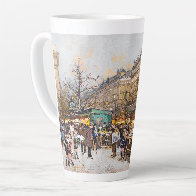 Paris France Street Scene Europe Latte Mug (Left Angle)