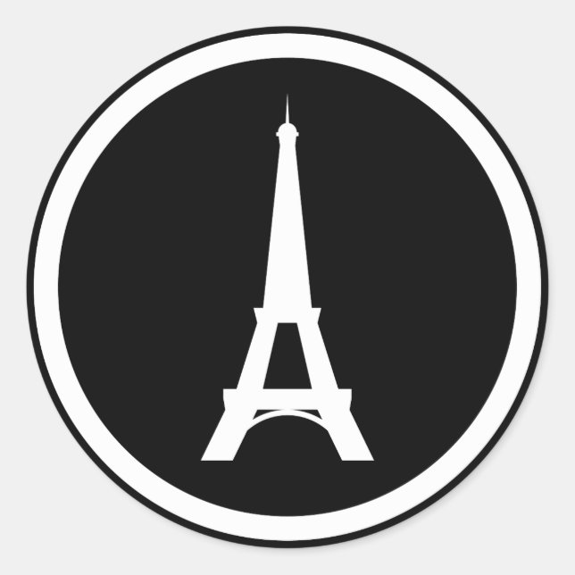 Paris, France - The Modern Euro Collection Classic Round Sticker (Front)