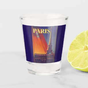 Paris France Throw Pillow Shot Glass