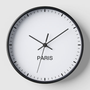 Paris France Time Zone Newsroom Style Clock