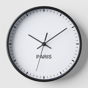 Paris France Time Zone Newsroom Style Clock