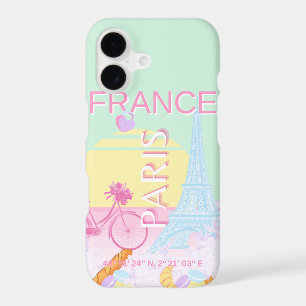 Paris, France, Travel Art, Preppy, Pastel, Green