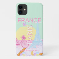 Paris, France, Travel Art, Preppy, Pastel, Green
