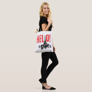 Paris France Travel Bonjour French Eiffel Tower Tote Bag
