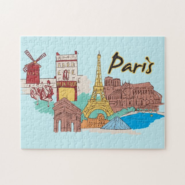 Paris France Travel City Jigsaw Puzzle (Horizontal)