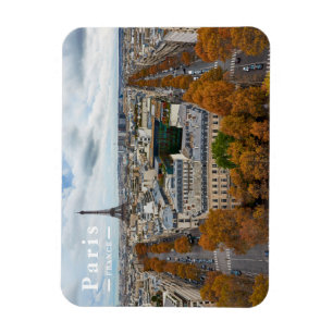 Paris France Travel Eiffel Tower Golden Autumn  Magnet