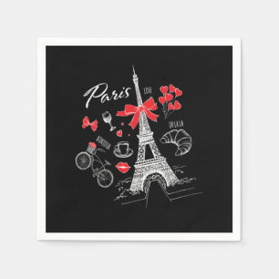 Paris France Travel France Eiffel Tower Napkin