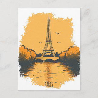 Paris France Travel Postcard