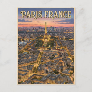 Paris France Travel  Postcard