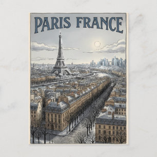 Paris France Travel  Postcard