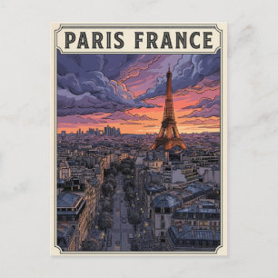 Paris France Travel  Postcard
