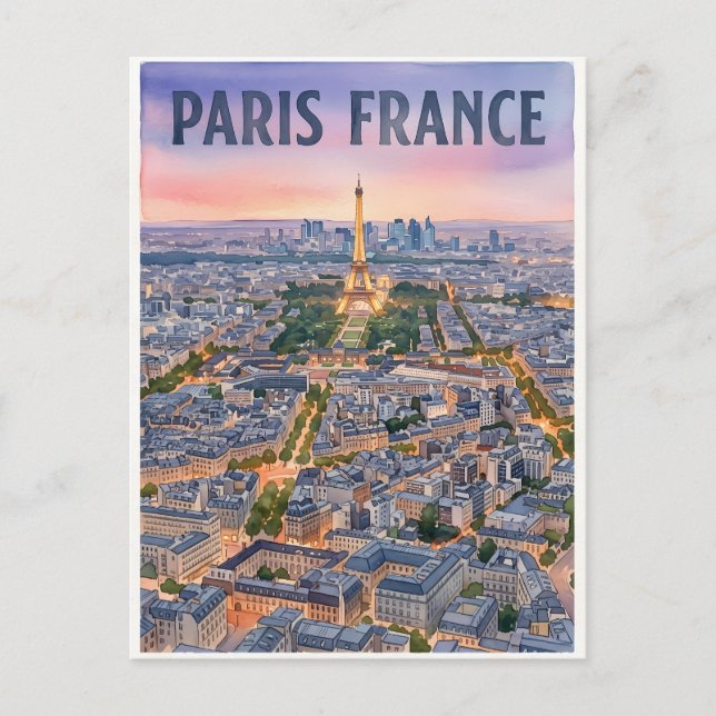 Paris France Travel  Postcard (Front)