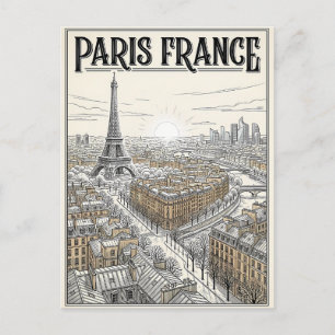 Paris France Travel  Postcard