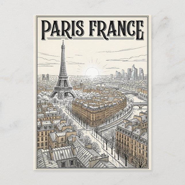 Paris France Travel  Postcard (Front)