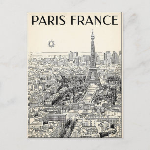 Paris France Travel  Postcard